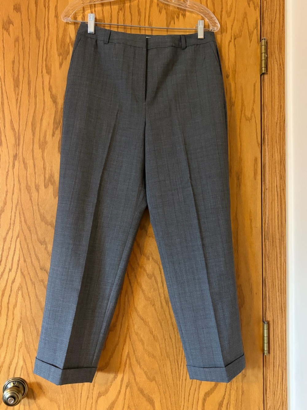 Talbots Gray Pinstripe Stretch Dress Pants